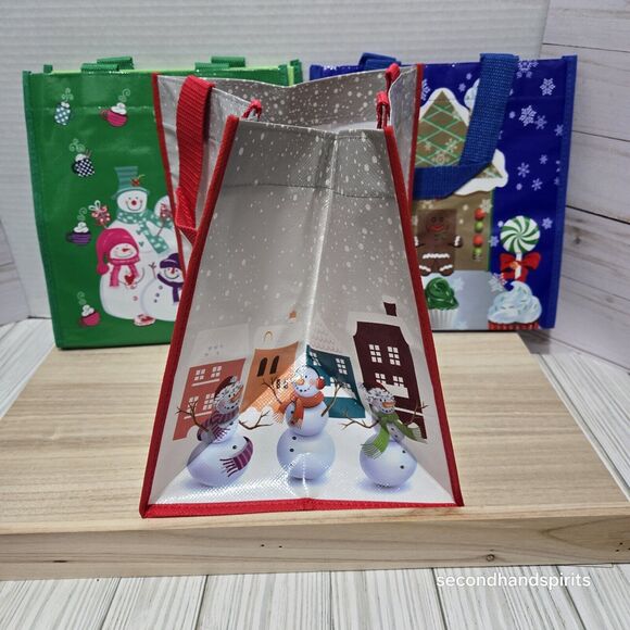 Set of 4 Lock-N-Lock   Holiday Reusable Gift Gingerbread And Snowman - Picture 4 of 4